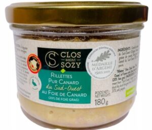 Rillettes z kaczki z dodatkiem foie gras 20% 180g